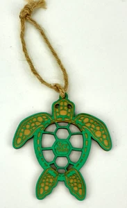 Llave de madera tortuga marina oeste colgante adorno de Navidad recuerdo de viaje - Imagen 1 de 7
