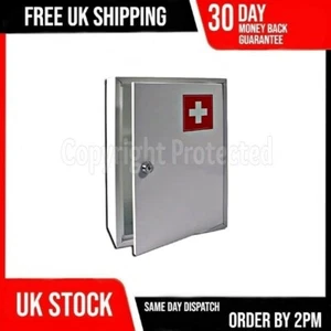 ARMARIO DE METAL MEDICINA ACERO MEDICAMENTOS BLOQUEO MEDICAMENTOS PRIMEROS AUXILIOS GABINETE CAJA PARED - Imagen 1 de 4