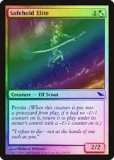 Safehold Elite FOIL Shadowmoor HEAVILY PLD White Green Common MTG CARD ABUGames