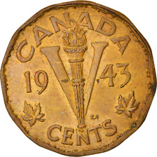 Canadian Coin Canada 5 Cents | King George VI | Torch | 1943 - 1944