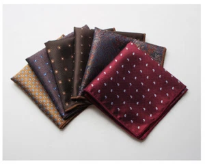 Vintage Paisley Pocket Square Handkerchief Men Silk Wedding Party Kerchief Gift - Picture 1 of 31
