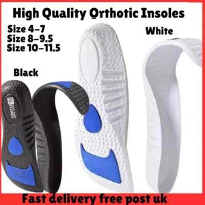 Inserti solette scarpe fascite plantare supporto arco plantare misura ortopedica uomo donna uk - Foto 1 di 6