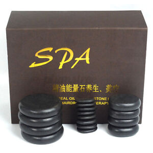 16pcs set Massage Stones Health Beauty Spa Hot Rock Basalt Body Stone Massager 