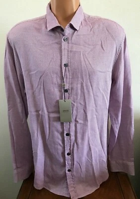 Armani Collezioni Men's Size Large Long Sleeve Button Down Shirt Pink Blue  - Image 1 of 4