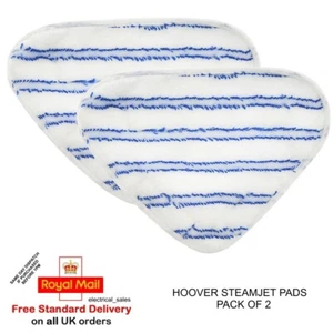 FITS HOOVER STEAMJET AC33 SSS1300 WASHABLE MICROFIBRE STEAM MOP PADS - 2 PACK - Picture 1 of 6