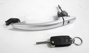 VW Phaeton 3D Door Handle Silver Left Front Remote Key 3D0837205C 3D0959753AD - Picture 1 of 2