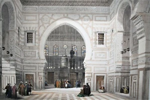 DAVID ROBERTS 1849 1. Folio H/C große Litho MOSCHEE VON EL GHOREE ÄGYPTEN KAIRO - Bild 1 von 6