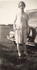 Vintage 1920’s PHOTO Young Pretty Lady Automobile Silk Stockings Flapper Era