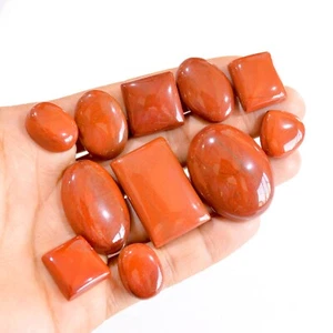 Lote de 11 piezas de piedras preciosas sueltas cabujón jaspe rojo natural de 408 quilates 19x17-37x28 mm #2778 - Imagen 1 de 4