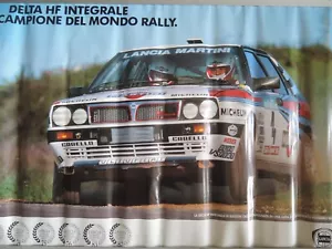 LANCIA DELTA INTEGRALE Campione del Mondo Rally POSTER Lancia Publicity - Picture 1 of 10