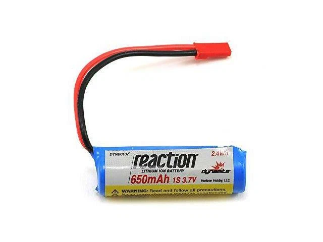 NEW Dynamite 1S 3.7V 650mAh LiIon with JST Connector : ProBoat React 9 - Image 1 of 1