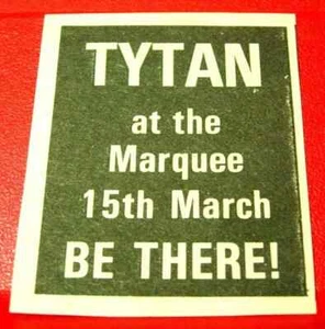 Tytan Marquee London Gig Vintage ORIG 1982 Press/Magazine ADVERT 2"x 2" NWOBHM - Picture 1 of 3