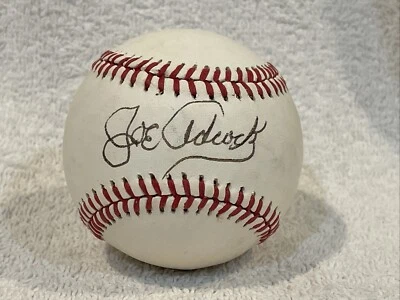GORGEOUS Joe Adcock AUTOGRAPHED Rawlings Baseball, Milwaukee Braves, PSA-NICE! - Image 1 of 4