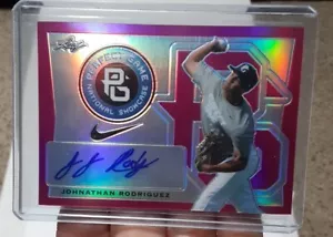 2016 Leaf Perfect Game Johnathan Rodriguez Auto Metal Pink Prism Pre Proof #1/1 - Picture 1 of 4