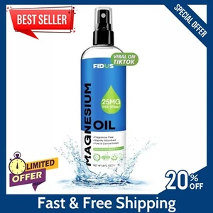 100% Pure Magnesium Oil Spray 8 fl oz - Quick Absorbing Muscle & Joint Relief .. - Picture 1 of 19