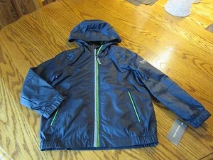MICHAEL KORS BOYS NAVY HOODED JACKET WIND/RAINCOAT REFLECTIVE SIZE 4 NWT - Picture 1 of 9