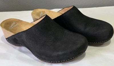 Dansko Talulah Milled Nubuck Clog Denim Black Women’s Slip-On Casual Work 37 - Image 1 of 4
