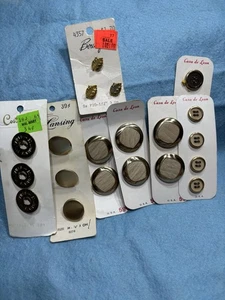 Vintage gekrempelte Goldknöpfe verschiedene Posten - Bild 1 von 3