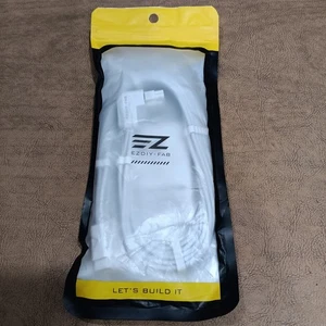 EZDIY-FAB Shield PCIE 5.1 GPU 90 Degree Extension Cable Adapter Cord, White - Picture 1 of 2