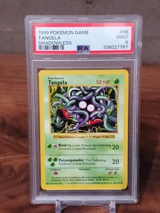 Pokemon 1999 base set Shadowless Tangela #66 Mint PSA 9 - Picture 1 of 2