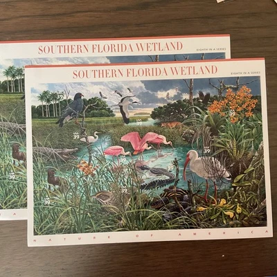 Southern Florida Wetlands Stamp Sheet Of 2 MNH (23)  - Image 1 of 4