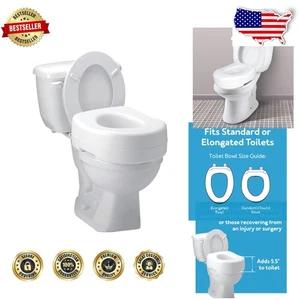 Universal WC-Erhöhung - fügt 5" Höhe hinzu, einfache Installation, Senioren- & Behindertenhilfe - Bild 1 von 10