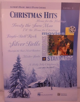 Alfred's Basic Adult Piano Course Christmas Hits Music Book Level 2- New.  (BR2) - Image 1 of 4