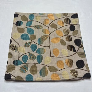 Überwurf Kissenbezug 16x16 Zoll Chenille süße Blätter mehrfarbig Kissenbezug - Bild 1 von 5