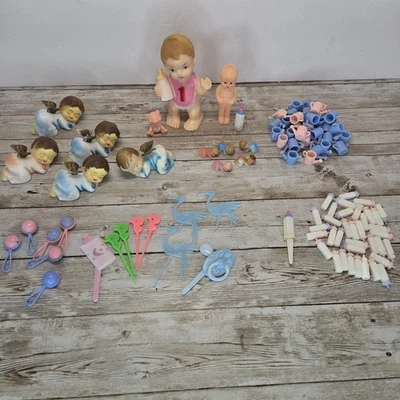 Lote De Colección De Botellas Decoración De Pasteles y Cupcakes Baby Shower Ángeles E03 Foto 1 de 4