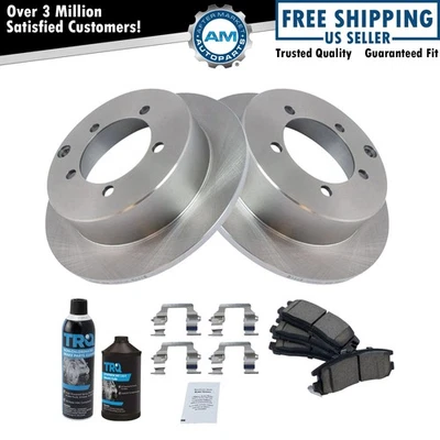 Rear Ceramic Brake Pad &Rotor Kit w/Chemicals for Chrysler Sebring Eclipse - Image 1 of 4