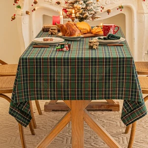 Grün Blau Kariert Weihnachten Tischdecke 60x84, Tartan Tischdecke Deko, ... - Bild 1 von 6