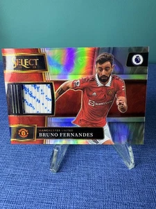Bruno Fernandes 2022-23 Panini Select EPL Patch Silver Prizm Man United - Picture 1 of 2