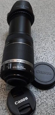 Canon EF-S 55-250mm 1:4-5.6 IS Image Stabilizer Telephoto Zoom Lens- Canon EOS - Image 1 of 4