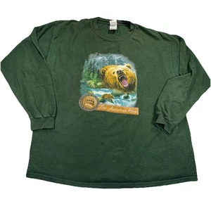 Vintage Delta Magnum Weight XL Grizzly Bear Long Sleeve Tee Nature Wildlife USA - Bild 1 von 10