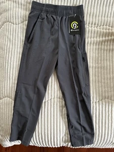 Champion Boys Size XS 4-5 Color Grey. Drawstring joggers. Side zipper - Picture 1 of 7