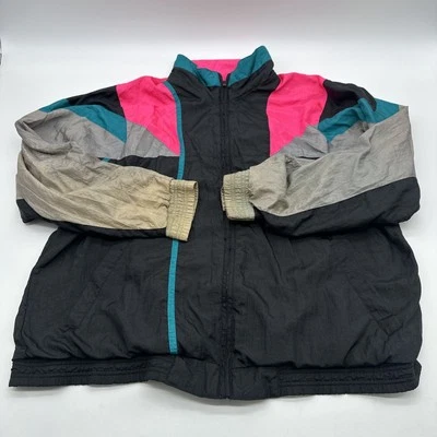 Chaqueta De Colección Oleg Cassini Mujer L Multicolor Cremallera Completa Bolsillo .. #28099 Foto 1 de 4