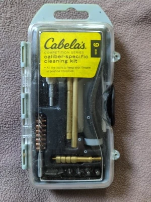 Cabela's Pistol Cleaning Kit 9mm Caliber Specific Competition Series Tools NOS  - Image 1 of 3