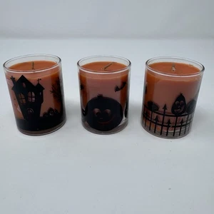 White Barn Spooky Halloween Votive Candle Lot x3 Creamy Caramel Pumpkin NEW - Picture 1 of 4