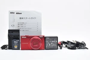 [NEAR MINT] Nikon COOLPIX S6100 RED 7x Zoom Compact Digitral Camera from JAPAN - Picture 1 of 11