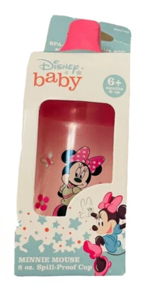 Disney Baby Minnie Mouse 8oz Spill proof cup, 6 mos No BPA Pink Sealed - Image 1 of 3