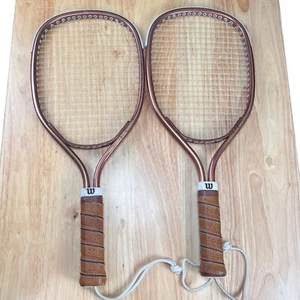 Vintage Wilson Force 250 CO85 CO Tennis Schlägerballschläger Ledergriffe - Bild 1 von 9