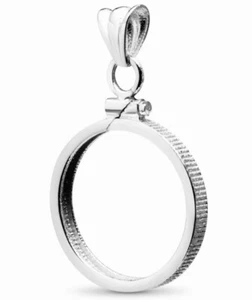 Coin Bezel 1 OZ GOLD American Eagle 32mm Sterling Silver Bezel SCREW TOP - Picture 1 of 2