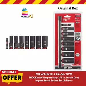 Milwaukee 49-66-7021 8PZ SHOCKWAVE Avvitatore a percussione 3/8" Profondità metrica - Foto 1 di 5