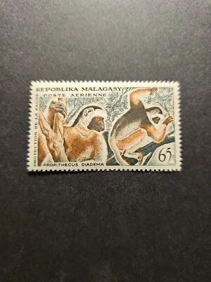 Sello Madagascar Monos Fauna Correo Vista Aérea Pa N º 84 Nueva Lujo MNH 196 - Imagen 1 de 2
