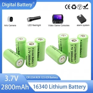 2800mAh 3,7 V Akkus CR123A Akku für LED-Taschenlampe Travel Camping Lautsprecher - Bild 1 von 12