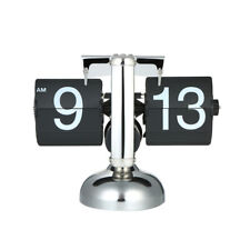 Small Scale Table Clock Retro Flip Over Clock Stainless Steel Flip Internal S4A5