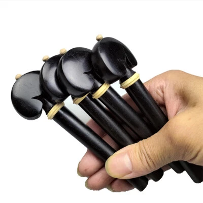 One set 4X Cello Peg, Black Ebony 4/4 Full Size Cello string tuning Pegs - Image 1 of 4