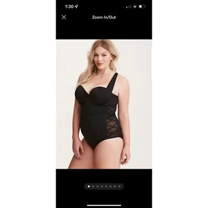 Torrid mesh swim bathing suit one piece size 1 1x 16/14 - Picture 1 of 9