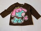 The Children's Place Baby Girl's Long Sleeve Shirt 6-9 Months Dog Brown NWT