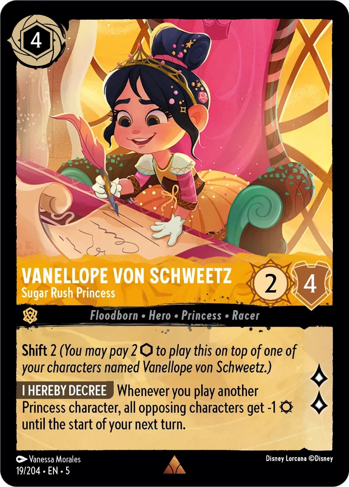 Vanellope von Schweetz - Sugar Rush Princess Rare Shimmering Skies Lorcana Eng - Image 1 of 1